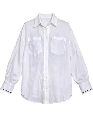 Brunello Cucinelli Pocket-Detail Long-Sleeve Shirt - White