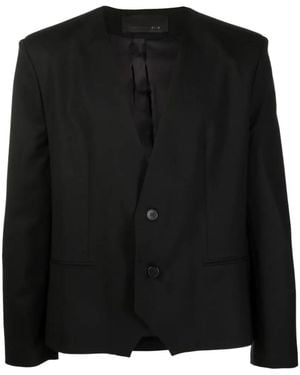 Tessitura Lapel-Free Blazer - Black