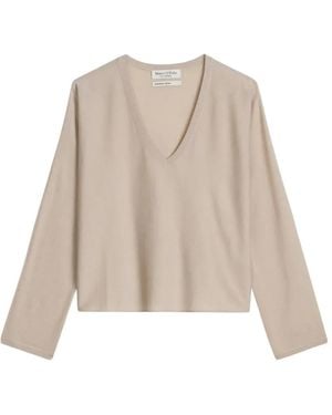 Marc O' Polo V-Neck Long-Sleeve Jumper - Natural