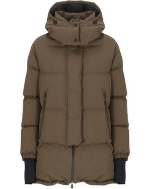 Herno Quilted Hooded Puffer Jacket - Brown