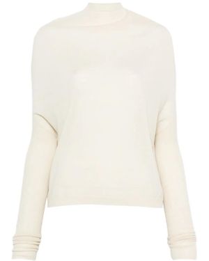 Rick Owens Jersey con cuello alto - Blanco