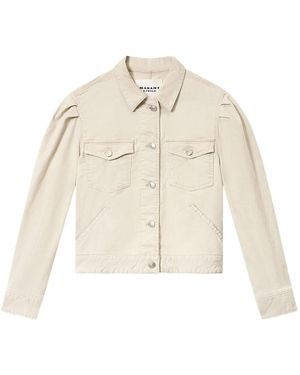 Isabel Marant Bolineav Puffed-Sleeve Pocket Jacket - Natural