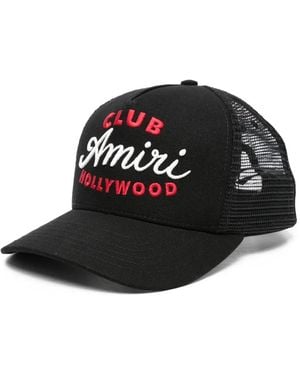 Amiri Embroidered Mesh Trucker Cap - Black