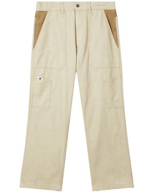 Chocoolate Cargo-Pocket Straight-Leg Trousers - White
