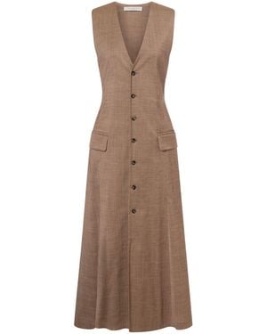 Philosophy Di Lorenzo Serafini Button-Up Dress - Brown