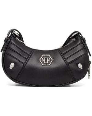 Philipp Plein Rhinestone-Appliqué Shoulder Bag - Black