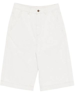 Soeur Pocket Denim Shorts - White