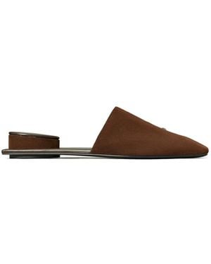 Tory Burch Pierced Mules - Brown