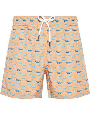 Fedeli Animal-Print Beach Shorts - Natural