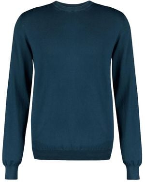 Boglioli Crew-Neck Cotton Jumper - Blue