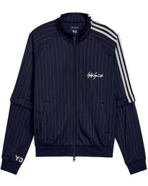 Y-3 Stripe-Pattern Jacket - Blue