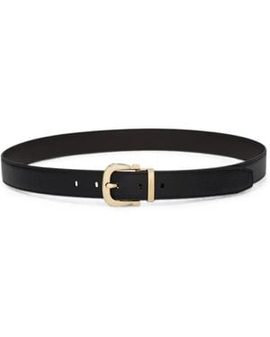 Ferragamo Reversible And Adjustable Gancini Belt - White
