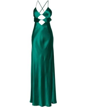 Michelle Mason Cutout Detail Gown - Green