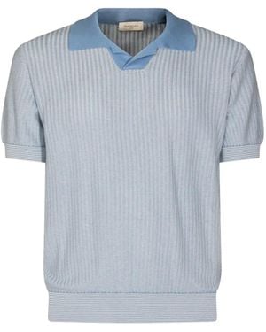 Piacenza Cashmere Short-Sleeved Jumper - Blue
