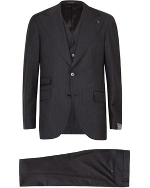 Gabriele Pasini Pinstripe Suit - Black