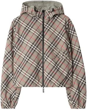 Burberry Reversible Checked Jacket - Natural