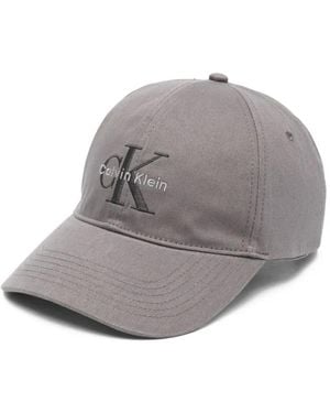 Calvin Klein Twill Logo-Embroidered Baseball Cap - Gray