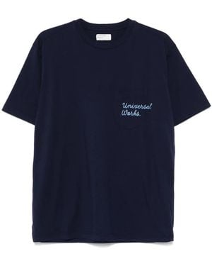 Universal Works Print Pocket T-Shirt - Blue