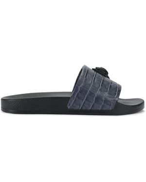 Kurt Geiger Pantoletten mit Adler-Motiv - Blau