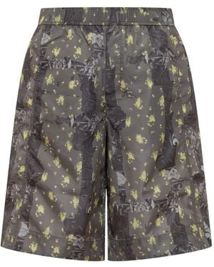 Ganni Printed Shorts - Grey