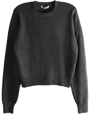AURALEE Ribbed-Trim Sweater - Black
