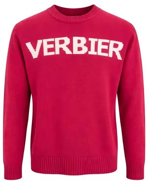 Jurta Pull Verbier En Maille Intarsia - Red