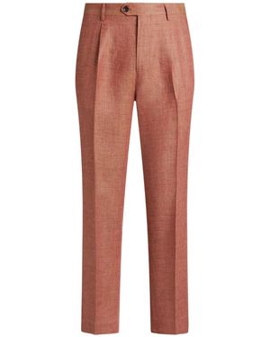 Etro センタープレス パンツ - レッド