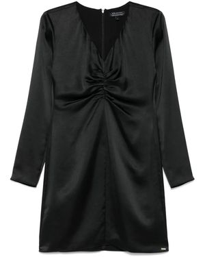 ARMANI EXCHANGE Satin Mini Dress - Black