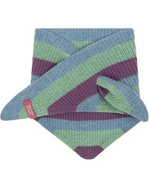 Favorite People Bookstore Striped Triangle Scarf - Blue