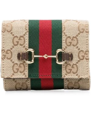Gucci Cartera Horsebit Con Motivo Gg Supreme - Neutro