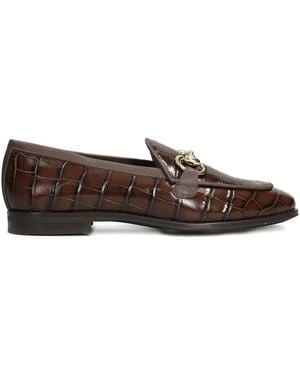 Pedro Miralles Loafer mit Kroko-Optik - Braun