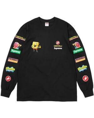 Supreme X Spongebob X Castelli Racing Long-Sleeves T-Shirt - Black