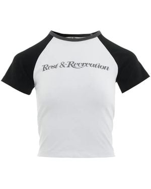 Rest&Recreation Raglan-Sleeve Logo-Print T-Shirt - Black