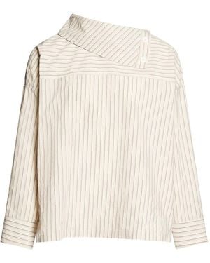 Yves Salomon Blusa Con Cuello Asimétrico - Blanco