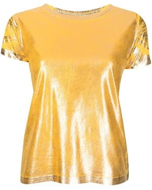 Madison Maison Metallic Lamina T-Shirt - Yellow