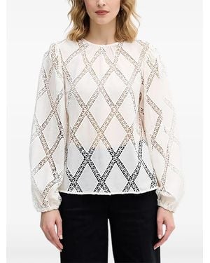 Sisley Blusa Con Dettagli - Bianco