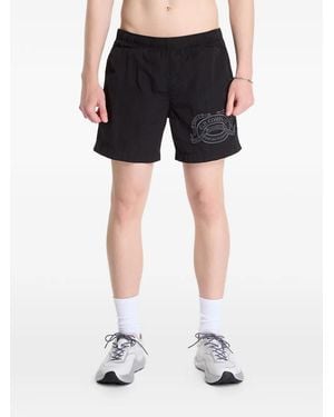 C.P. Company Eco-Chrome R Graphic-Embroidered Swim Shorts - Black