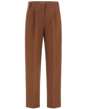Herno Pantaloni Sartoriali Con Pieghe - Marrone