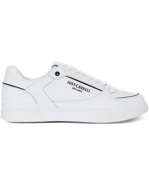 Just Cavalli Logo-Print Trainers - White