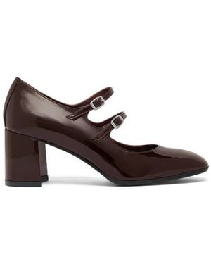 CAREL PARIS Escarpins Alice En Cuir De Veau Verni - Brown
