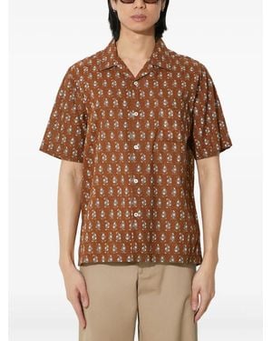Universal Works Paisley-Print Short-Sleeve Shirt - Brown