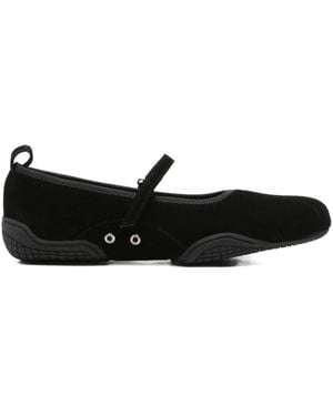 Nicole Saldaña Sophie Suede Flats - Black