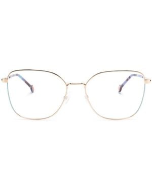Carolina Herrera Butterfly-Frame Glasses - Natural