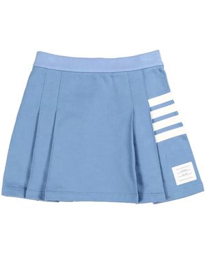 Thom Browne Stripe-detailing Cotton Skirt - ブルー