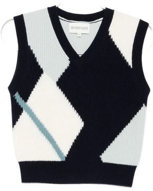 Eric Bompard Diamond-pattern Sleeveless Sweater - ブルー