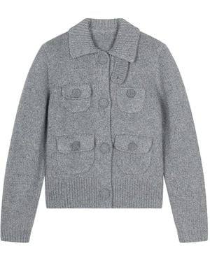 JNBY Button-Up Multi-Pocket Cardigan - Grey