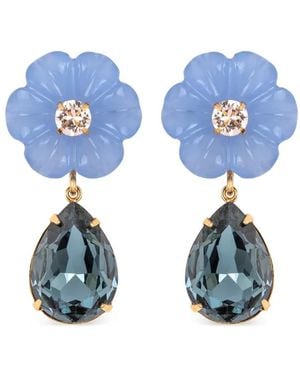 Jennifer Behr Juna Oorbellen Met Bloem - Blauw