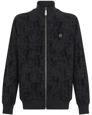 Philipp Plein Veste Zippée À Imprimé Graphique - Noir