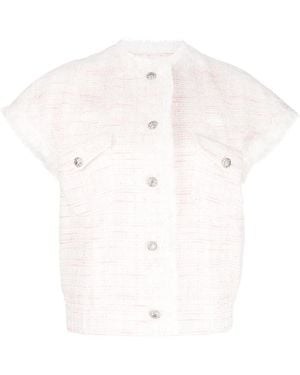 Shiatzy Chen Lace-Embellished Tweed Jacket - White
