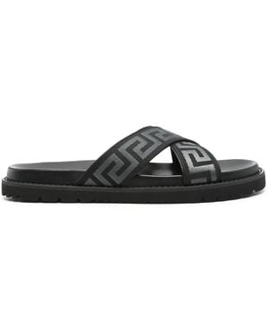 Versace Greca Pantoletten - Schwarz